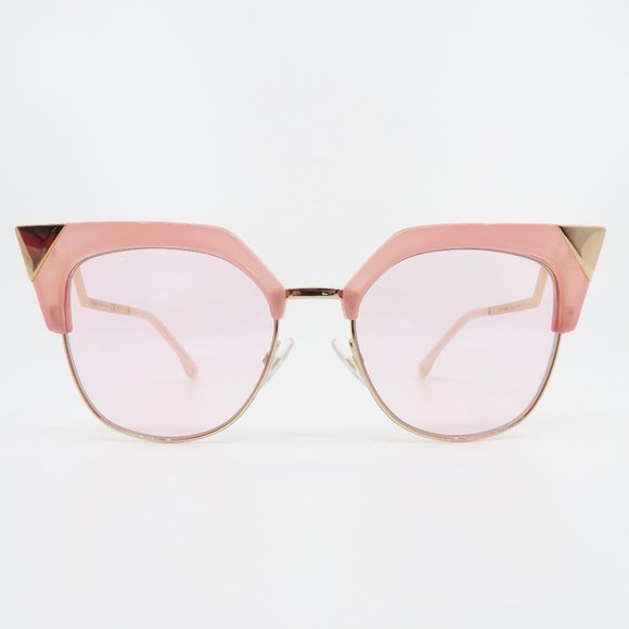 Fendi Cat Eye Pink & Rose Gold Metal FF0149/S 54mm - Picture 2 of 6